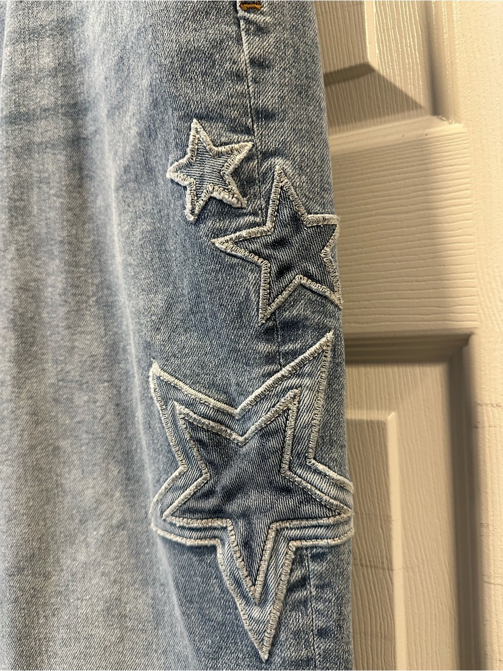 DRIFTWOOD Light Blue Star & Stripe Wide-Leg Jeans - Picture 4 of 7